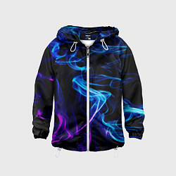 Ветровка с капюшоном детская Color blue pink, цвет: 3D-белый