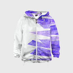 Ветровка с капюшоном детская Color white purple, цвет: 3D-белый