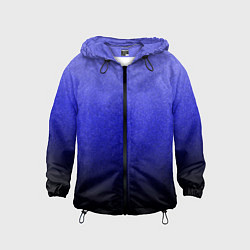 Ветровка с капюшоном детская Градиент индиго из синего в чёрный, цвет: 3D-черный