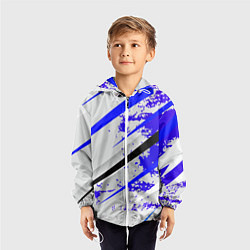 Ветровка с капюшоном детская Color white blue, цвет: 3D-белый — фото 2