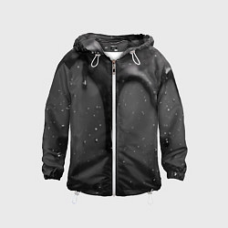 Детская ветровка Черная текстура - хром