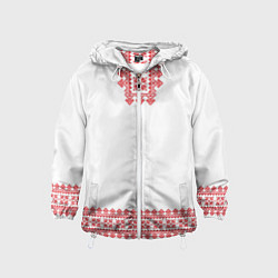 Детская ветровка Славянский орнамент и узоры - вышиванка рубаха бел