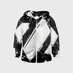 Ветровка с капюшоном детская Color black white, цвет: 3D-белый