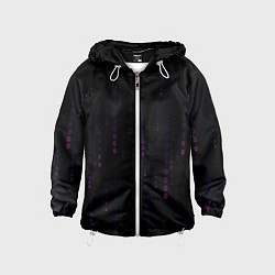 Ветровка с капюшоном детская Color black pink, цвет: 3D-белый