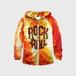 Ветровка с капюшоном детская Рок н ролл, цвет: 3D-белый