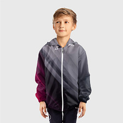 Ветровка с капюшоном детская Color black grey, цвет: 3D-белый — фото 2