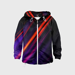Ветровка с капюшоном детская Multicolored, цвет: 3D-белый