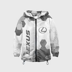 Ветровка с капюшоном детская Lexus - white gradient вертикально, цвет: 3D-черный