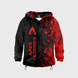 Ветровка с капюшоном детская Apex Legends - red gradient по-вертикали, цвет: 3D-черный