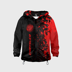 Ветровка с капюшоном детская Chrysler - red gradient по-вертикали, цвет: 3D-черный