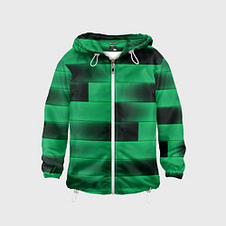 Детская ветровка Color green square