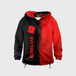 Ветровка с капюшоном детская Roblox - red gradient по-вертикали, цвет: 3D-черный