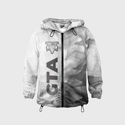 Ветровка с капюшоном детская GTA - white gradient по-вертикали, цвет: 3D-черный