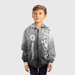 Ветровка с капюшоном детская Yamaha - grey gradient по-вертикали, цвет: 3D-черный — фото 2