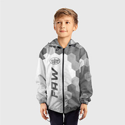 Ветровка с капюшоном детская FAW - white gradient по-вертикали, цвет: 3D-черный — фото 2