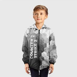 Ветровка с капюшоном детская Counter Strike 2 - grey gradient по-вертикали, цвет: 3D-черный — фото 2