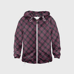 Ветровка с капюшоном детская Tartan, цвет: 3D-белый