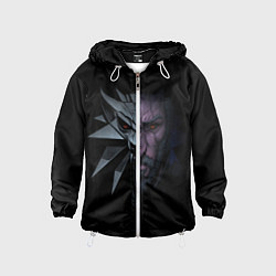 Ветровка с капюшоном детская Рожденный в Битве - Ведьмак 3, цвет: 3D-белый