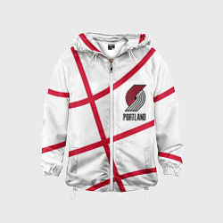 Ветровка с капюшоном детская Трэйл Блэйзерс - белый мяч, цвет: 3D-белый