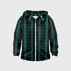 Ветровка с капюшоном детская Color blue dark stripe, цвет: 3D-белый