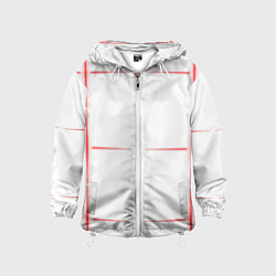 Детская ветровка Color white red stripes