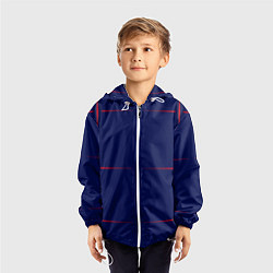 Ветровка с капюшоном детская Color blue red stripes, цвет: 3D-белый — фото 2