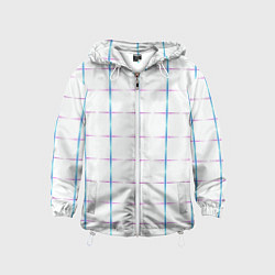 Ветровка с капюшоном детская Color white blue stripes, цвет: 3D-белый
