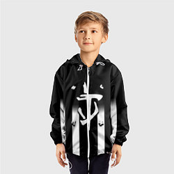 Ветровка с капюшоном детская Doom line white, цвет: 3D-белый — фото 2