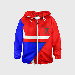 Ветровка с капюшоном детская Doom star geometry, цвет: 3D-белый