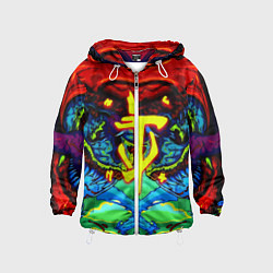 Ветровка с капюшоном детская Doom hyper monster, цвет: 3D-белый