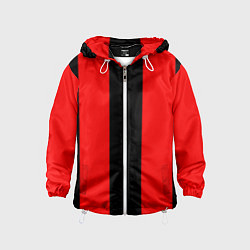 Ветровка с капюшоном детская Color red and black, цвет: 3D-белый