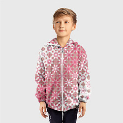 Ветровка с капюшоном детская Звездная россыпь-розовый, цвет: 3D-белый — фото 2