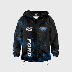 Ветровка с капюшоном детская Ford RS, цвет: 3D-черный