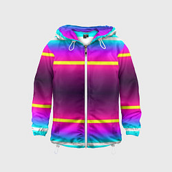 Ветровка с капюшоном детская Color neon, цвет: 3D-белый