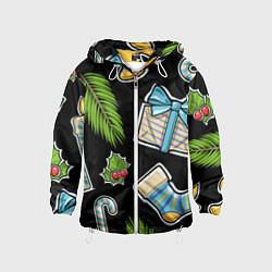 Ветровка с капюшоном детская Christmas soul, цвет: 3D-белый