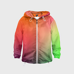 Ветровка с капюшоном детская Color multicolored, цвет: 3D-белый