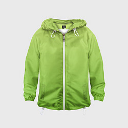 Ветровка с капюшоном детская Color lime green, цвет: 3D-белый