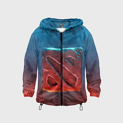 Ветровка с капюшоном детская Dota 2: Symbol, цвет: 3D-черный