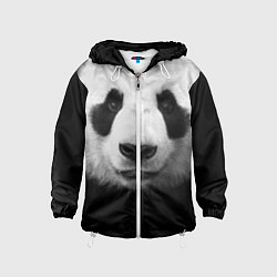 Ветровка с капюшоном детская Взгляд панды, цвет: 3D-белый