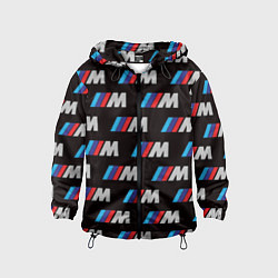 Ветровка с капюшоном детская BMW M, цвет: 3D-черный