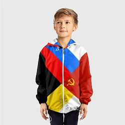 Ветровка с капюшоном детская Вечная Россия, цвет: 3D-белый — фото 2