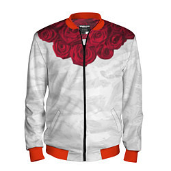 Бомбер мужской Roses White, цвет: 3D-красный