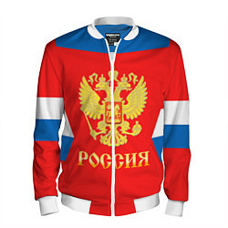 Бомбер мужской Сборная РФ: #27 PANARIN, цвет: 3D-белый