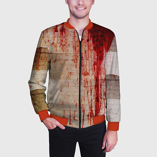 Мужской бомбер Бинты 1 / 3D-Красный – фото 3