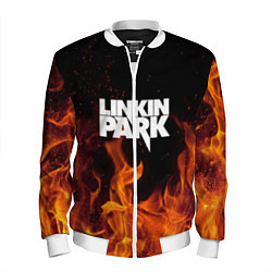 Бомбер мужской Linkin Park: Hell Flame, цвет: 3D-белый