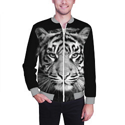 Бомбер мужской Мордочка тигра, цвет: 3D-меланж — фото 2