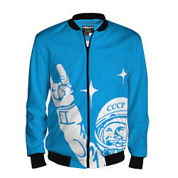 Бомбер мужской Гагарин рокер, цвет: 3D-черный