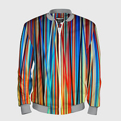 Бомбер мужской Colored stripes, цвет: 3D-меланж