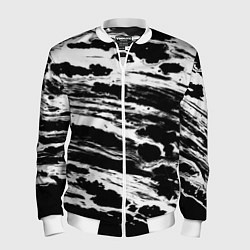 Бомбер мужской Gray color abstract, цвет: 3D-белый