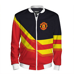 Бомбер мужской Man United FC: Red style, цвет: 3D-белый